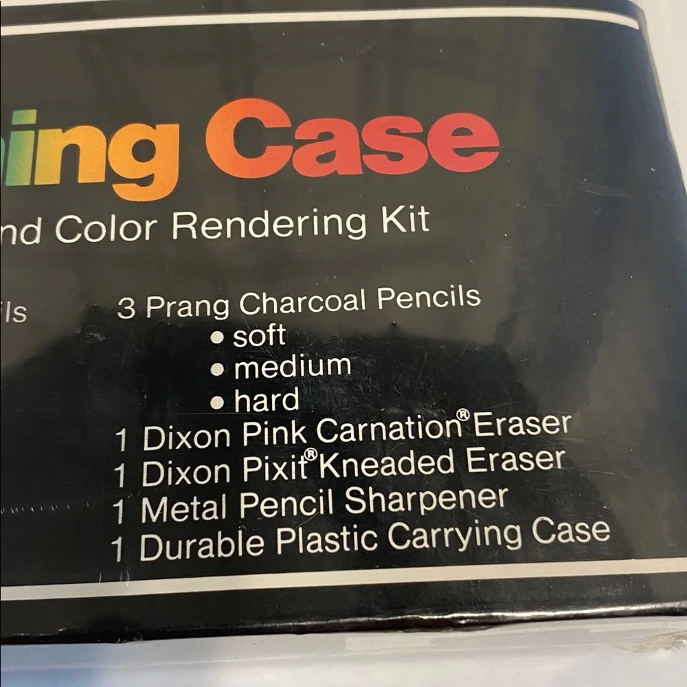 Prang Sketching Case Portable Drawing and Color Rendering Kit Vintage NIP